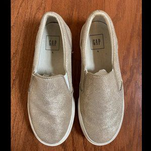 Gold Gap Slip Ons Size 5